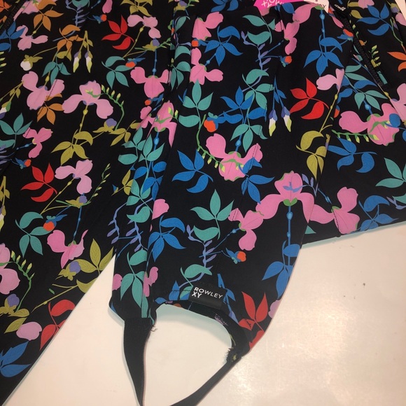 NWT XL ROWLEY X ROXY Fuseau Technical Snow Ski Pants Black MultiFloral - Picture 14 of 16